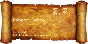 Rehner Petra névjegykártya